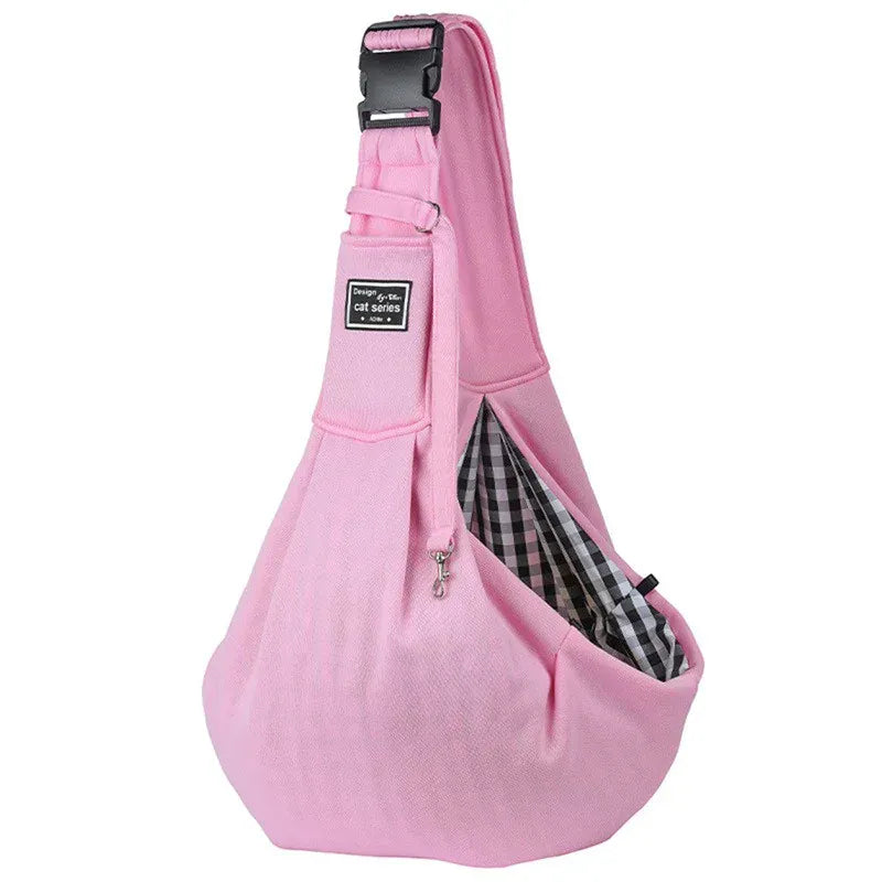 Pet Sling Carrier Bag - Adjustable Shoulder Tote for Small Dogs & Cats