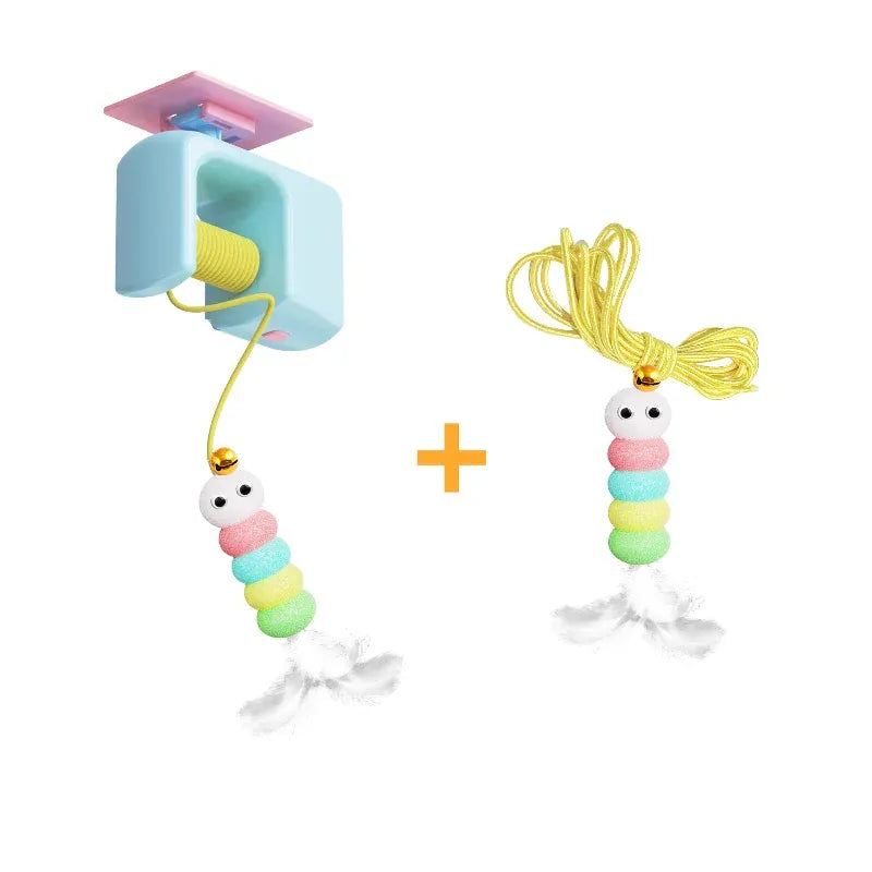 Pet Stress Relief Cat Toy – Rechargeable Interactive Hanging Door Toy with Automatic Electric Flying Bird for Hunting & Play