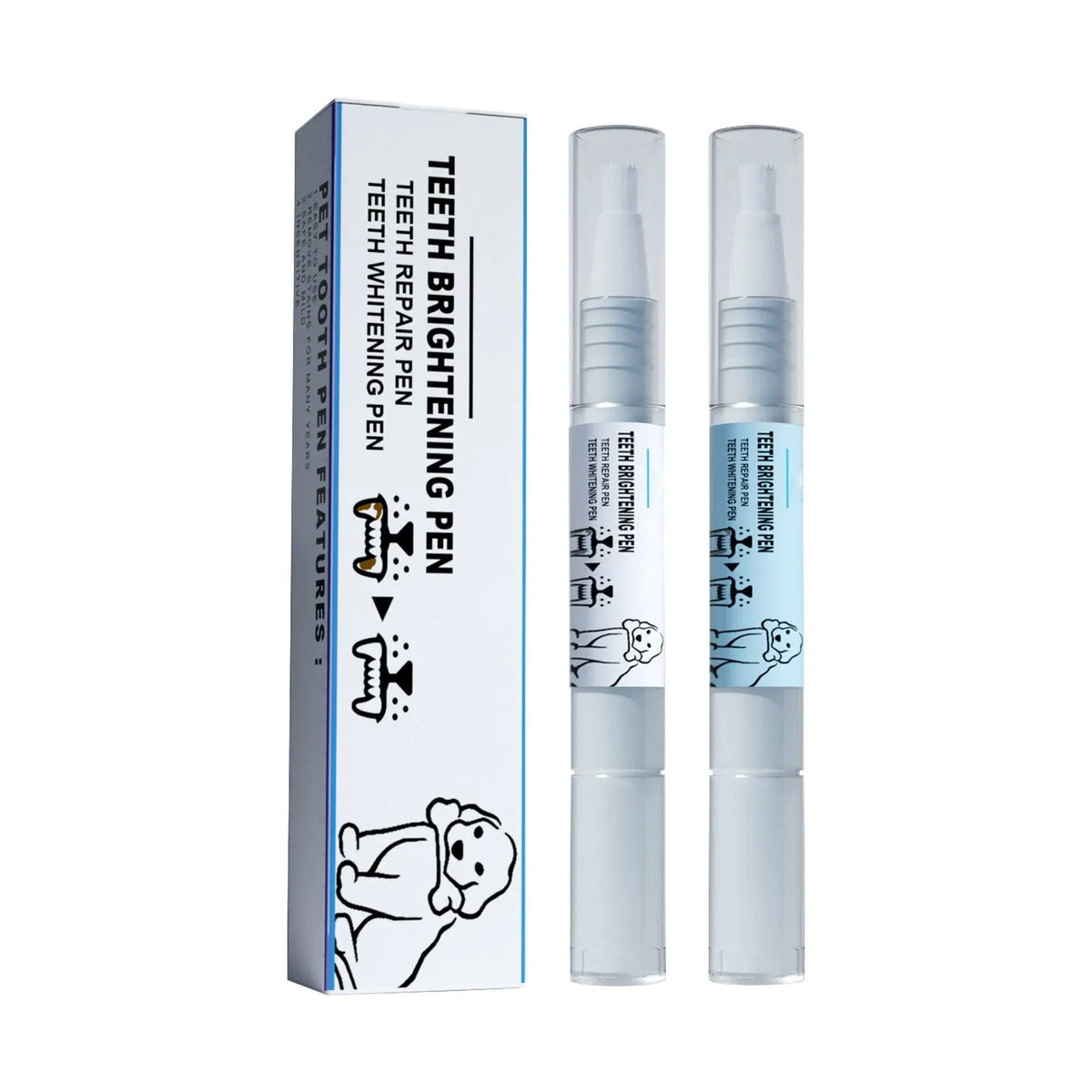 Pet Teeth Cleaning Pen | Dog & Cat Toothbrush & Toothpaste All-in-One | Fresh Breath & Tartar Removal