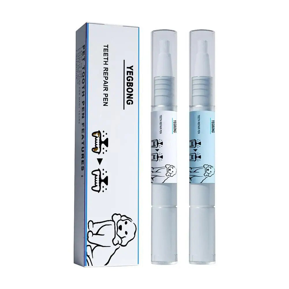 Pet Teeth Cleaning Pen for Dogs & Cats - 2-Pack Dental Care Kit, Tartar Remover & Tooth Whitening Stick, Easy Oral Hygiene Solution for Fresh Breath