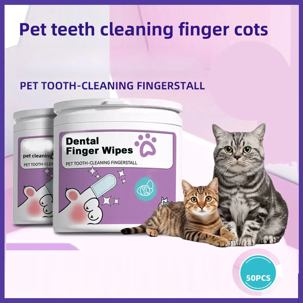PetPet Teeth Cleaning Finger Wipes – No-Rinse Dental Care for Dogs & Cats | Reduces Plaque & Freshens Breath Teeth Cleaning Dental Finger Wipes for Dogs & Cats, Reduces Plaque & Freshens Breath No-Rinse Dog Teeth Care Finger WipE