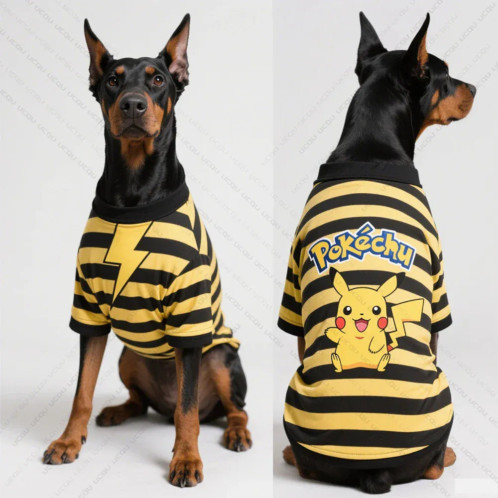 Pikachu Dog Clothing Set – Summer Breathable Pet Vests & T-Shirts | Official IP Licensed Pet Apparel for Small & Medium Dogs