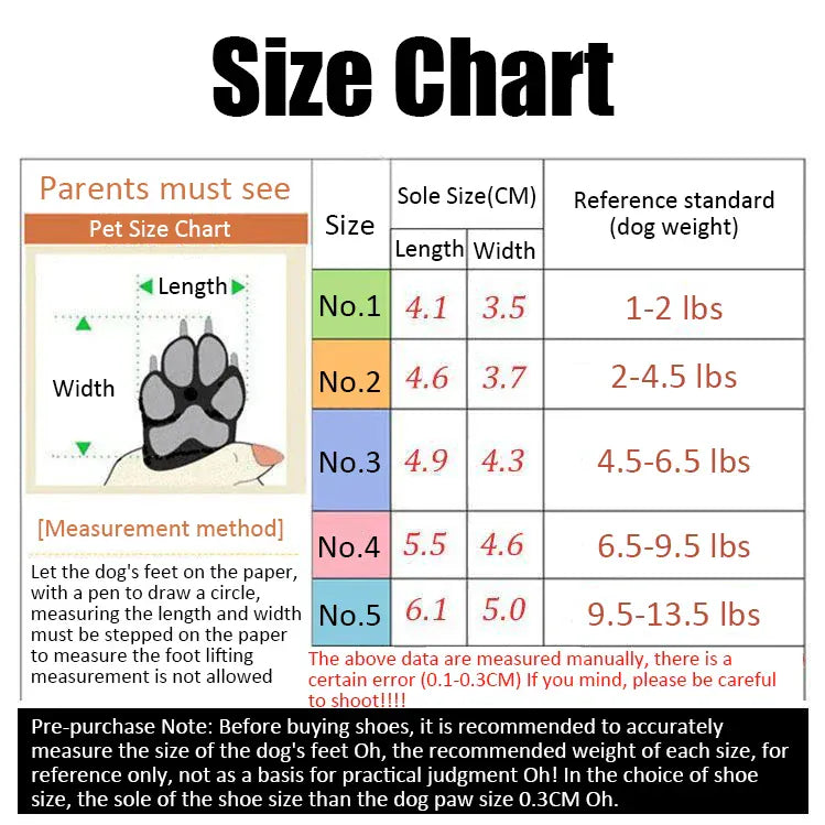 Plush Dog Snow Boots - 100% Cotton Warm Winter Shoes for Small Dogs