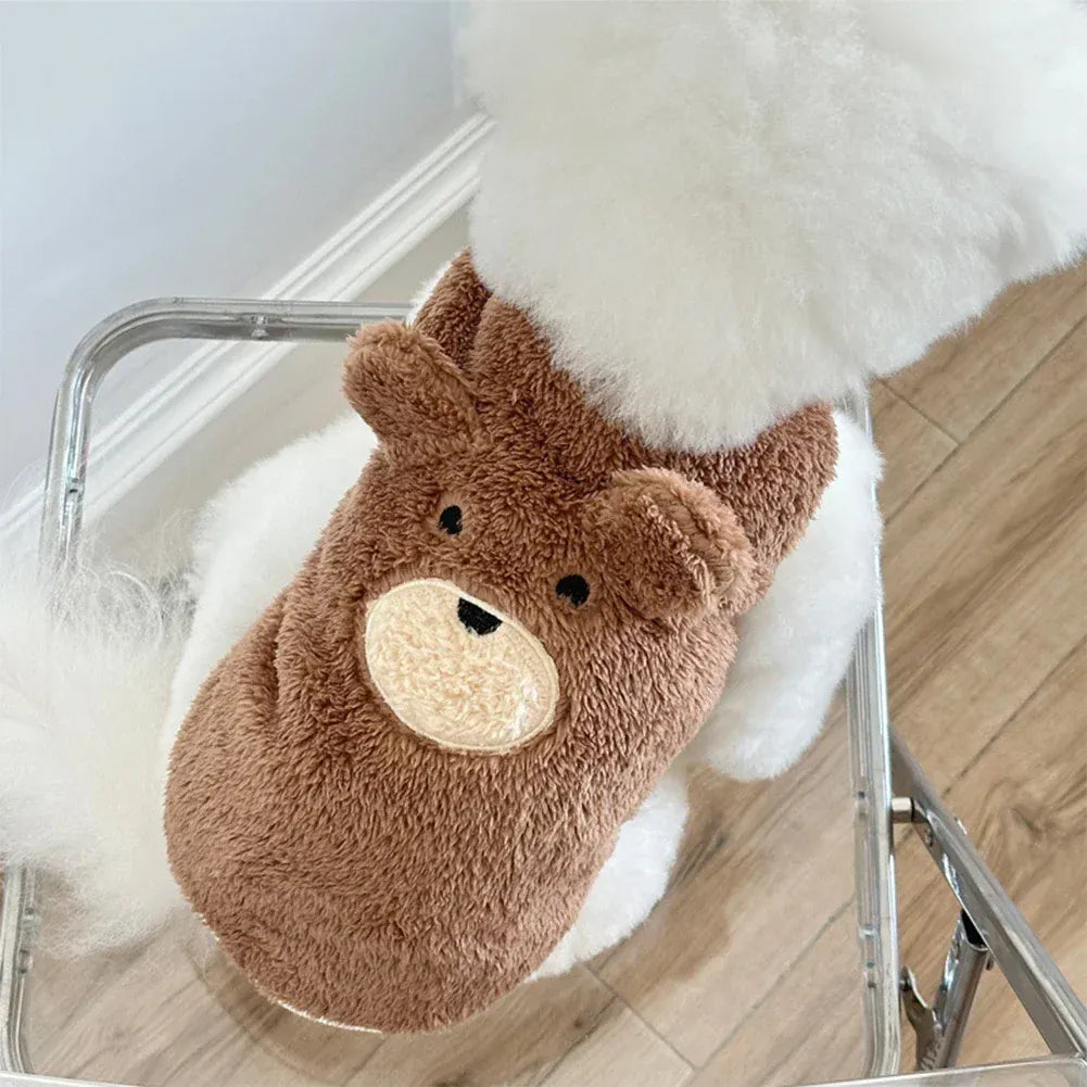 Plush Teddy Bear Dog Sweater | Winter Warm Vest for Small Dogs 1.5–11.5kg | Soft & Cozy Pet Clothes for Teddy, Schnauzer & Puppy