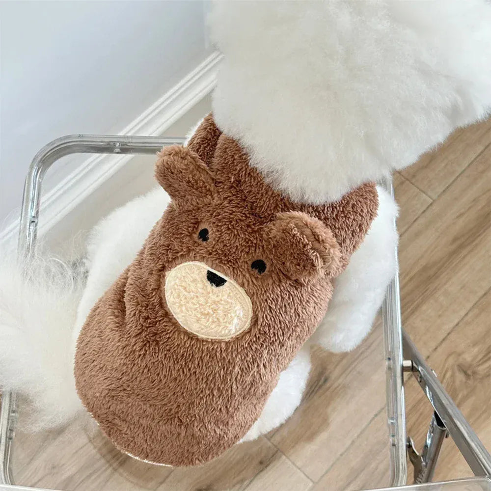 Plush Teddy Bear Dog Sweater | Winter Warm Vest for Small Dogs 1.5–11.5kg | Soft & Cozy Pet Clothes for Teddy, Schnauzer & Puppy