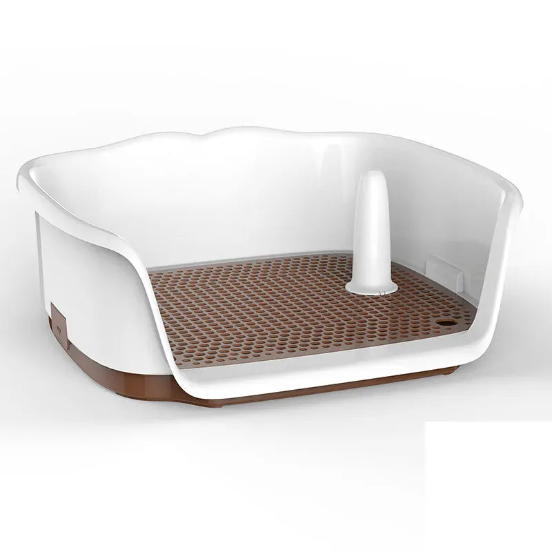Portable Dog Toilet with Double Layer - Self-Cleaning Puppy Training Pad for Small Dogs & Cats, Anti-Splash Pet Potty Tray