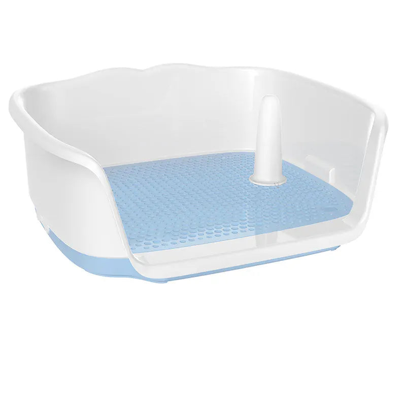 Portable Dog Toilet with Double Layer - Self-Cleaning Puppy Training Pad for Small Dogs & Cats, Anti-Splash Pet Potty Tray
