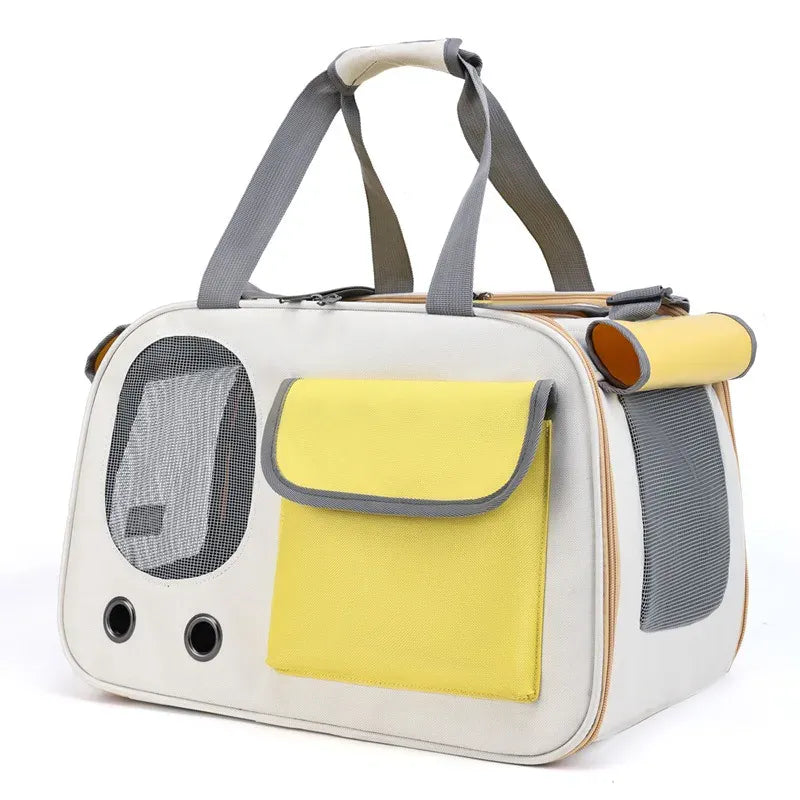 Portable Pet Sling Bag - Large Capacity Breathable Cat & Dog Carrier, Summer Outdoor Single Shoulder Cross-Body Bag for Medium Pets