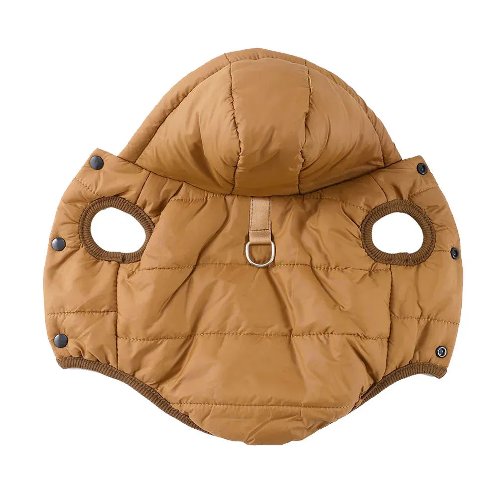 Premium Hooded Cat & Dog Coat - Windproof Fleece Jacket with D-Ring