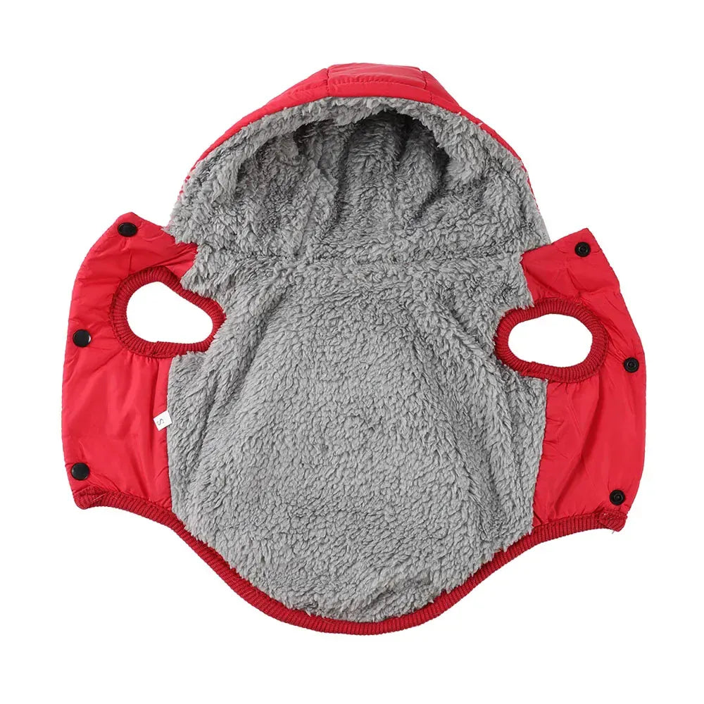 Premium Hooded Cat & Dog Coat - Windproof Fleece Jacket with D-Ring
