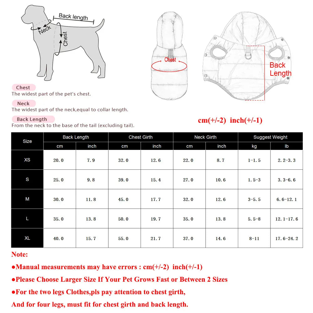 Premium Hooded Cat & Dog Coat - Windproof Fleece Jacket with D-Ring