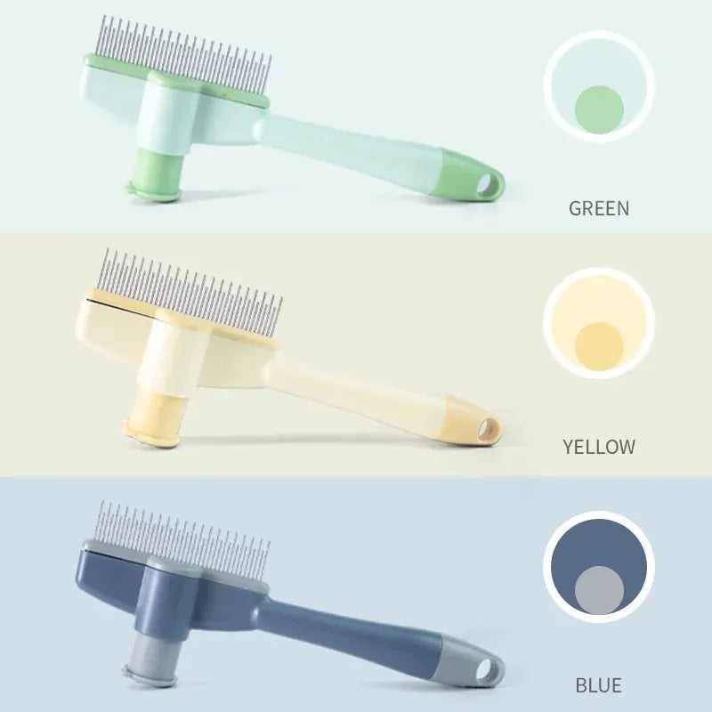 Professional Pet Grooming Brush - Open Knot Massage Comb for Cats & Dogs