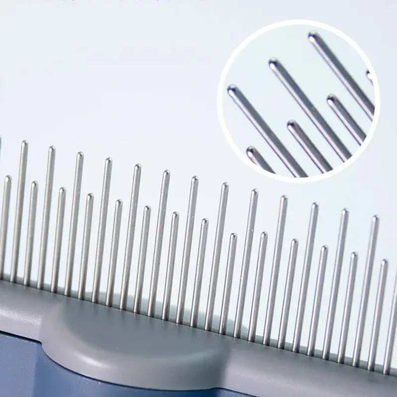 Professional Pet Grooming Brush - Open Knot Massage Comb for Cats & Dogs