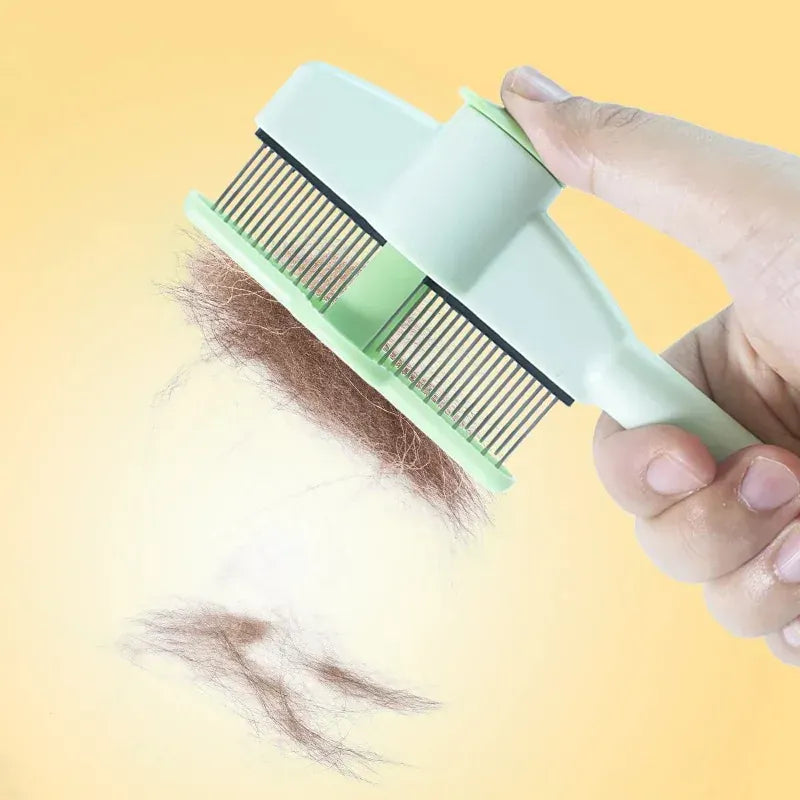Professional Pet Grooming Brush - Open Knot Massage Comb for Cats & Dogs