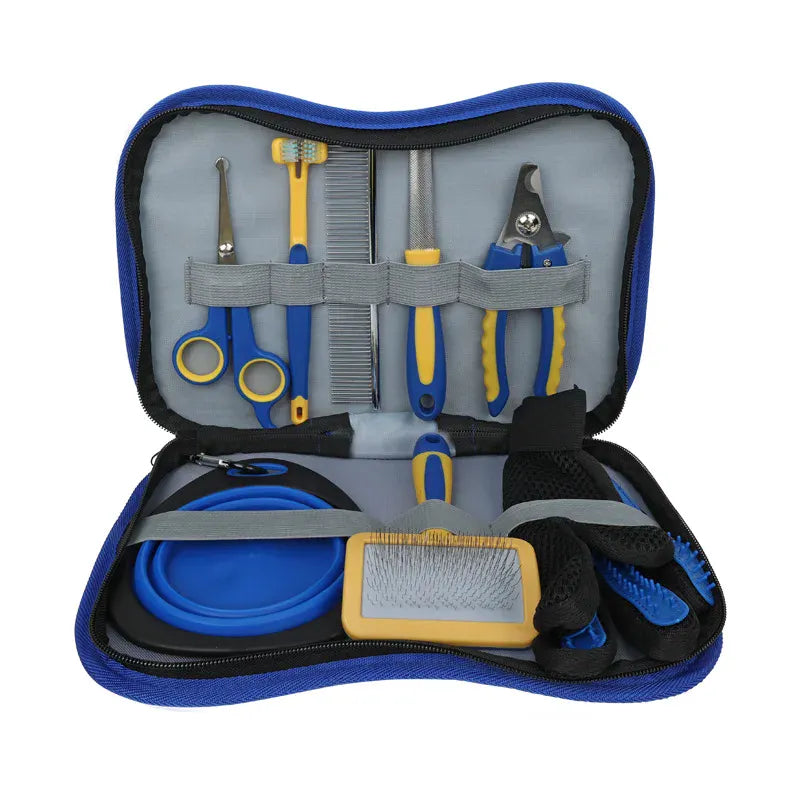 Professional Pet Grooming Kit | Dog & Cat Hair Trimmer, Nail Clipper & Comb Set | Knotting & Hair Removal Tools
