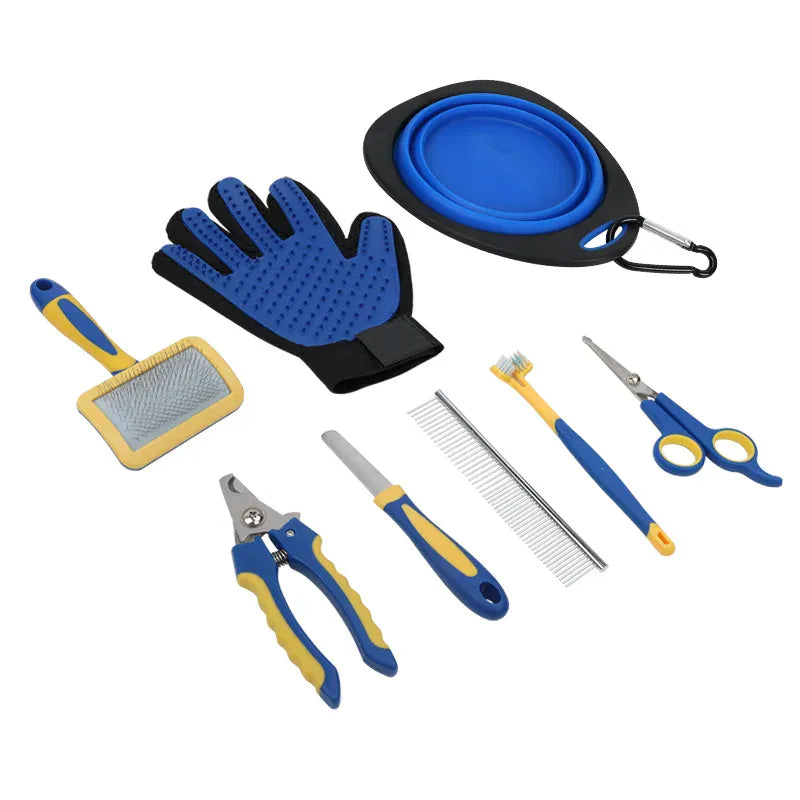 Professional Pet Grooming Kit | Dog & Cat Hair Trimmer, Nail Clipper & Comb Set | Knotting & Hair Removal Tools