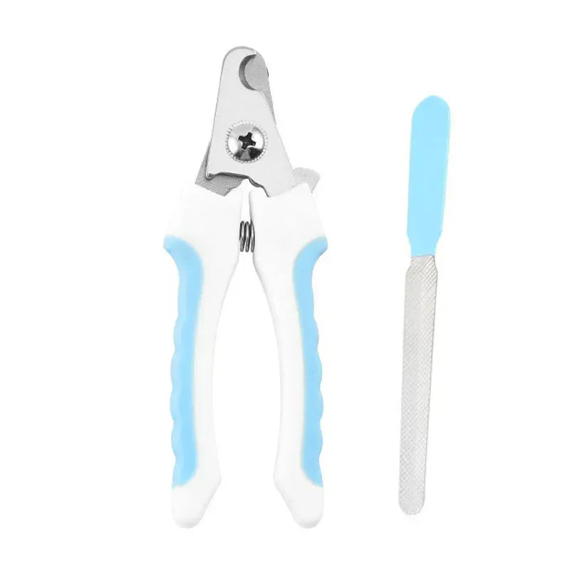Professional Pet Nail Clippers for Dogs & Cats - Safety Stainless Steel Nail Trimmer with Quick Lock, Non-Slip Grip for Small to Large Breeds