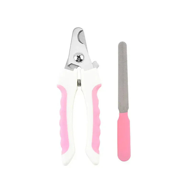 Professional Pet Nail Clippers for Dogs & Cats - Safety Stainless Steel Nail Trimmer with Quick Lock, Non-Slip Grip for Small to Large Breeds