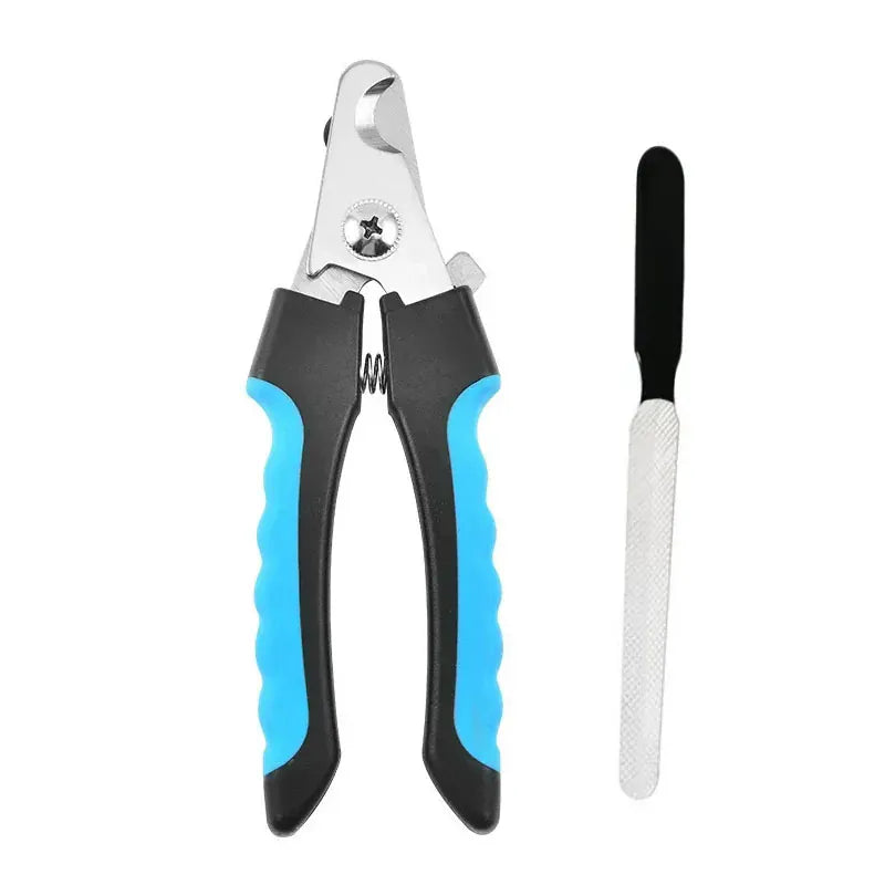 Professional Pet Nail Clippers for Dogs & Cats - Safety Stainless Steel Nail Trimmer with Quick Lock, Non-Slip Grip for Small to Large Breeds