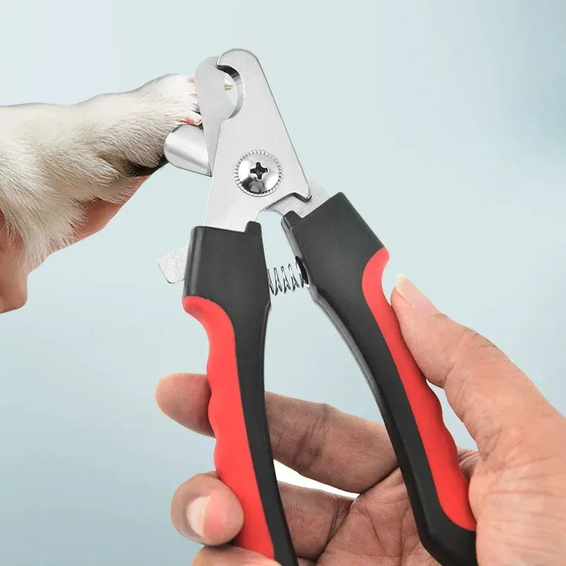 Professional Pet Nail Clippers for Dogs & Cats - Safety Stainless Steel Nail Trimmer with Quick Lock, Non-Slip Grip for Small to Large Breeds