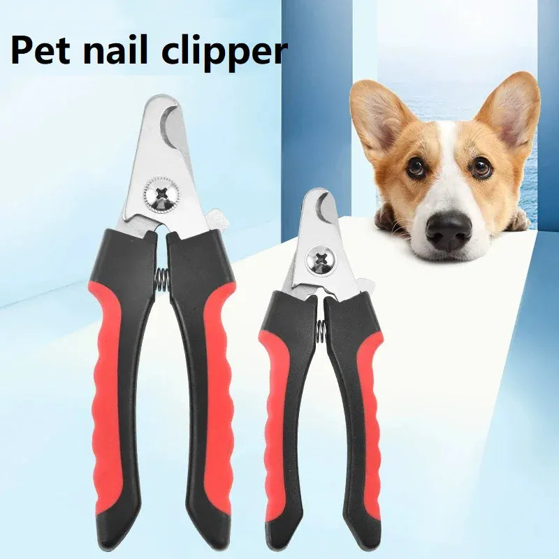 Professional Pet Nail Clippers for Dogs & Cats - Safety Stainless Steel Nail Trimmer with Quick Lock, Non-Slip Grip for Small to Large Breeds