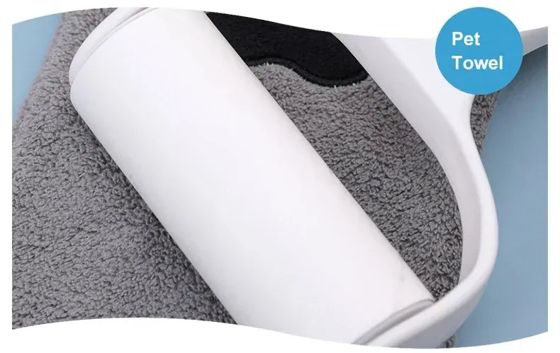 Quick-Dry Pet Bath Gloves – Absorbent Dog & Cat Drying Gloves with Paw Print Design