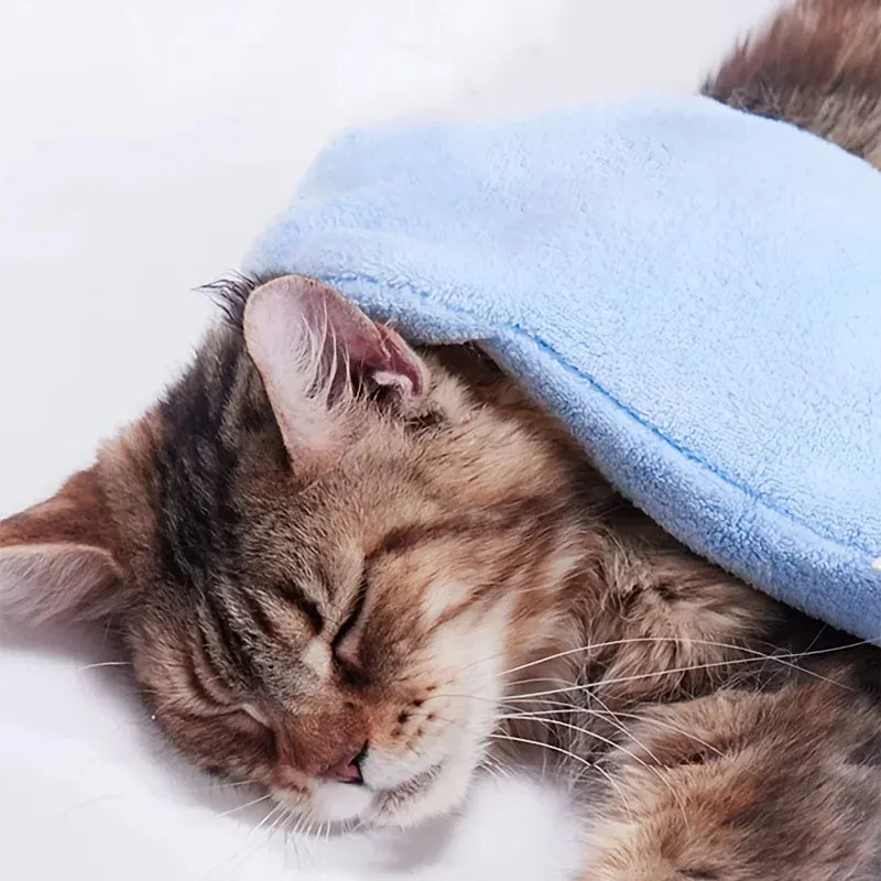 Quick-Dry Pet Bath Gloves – Absorbent Dog & Cat Drying Gloves with Paw Print Design