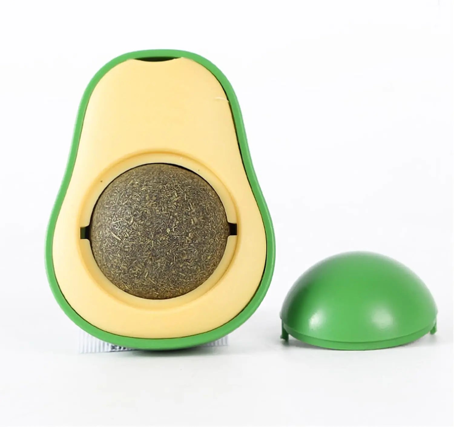 Rotatable Catnip Ball Toy with Wall Sucker - Interactive Lick Treat Avocado Toy with Catnip, Smart Play for Indoor Cats