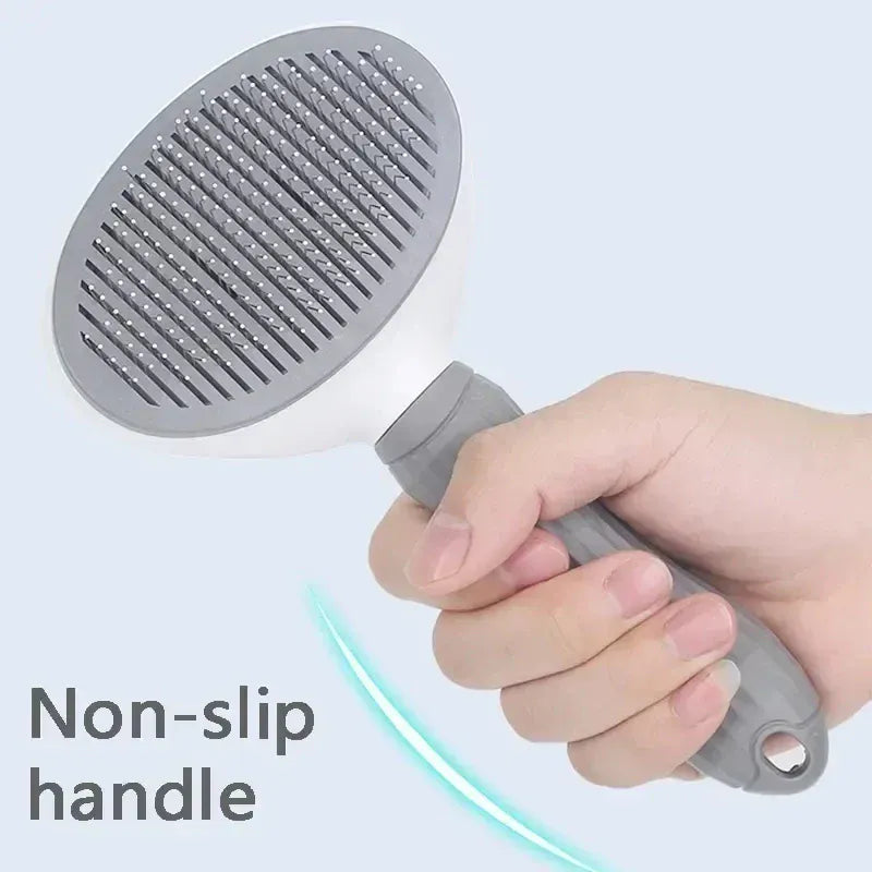 Self-Cleaning Dog Grooming Brush – Pet Massage Slicker Brush with Easy Hair Release Button