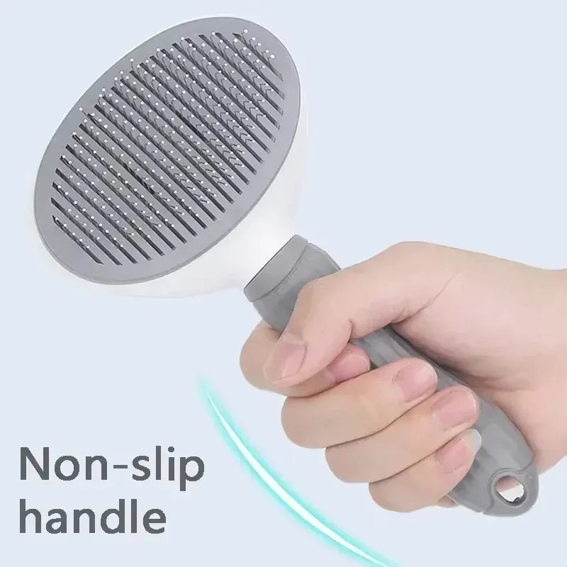 Self-Cleaning Dog Grooming Brush – Pet Massage Slicker Brush with Easy Hair Release Button