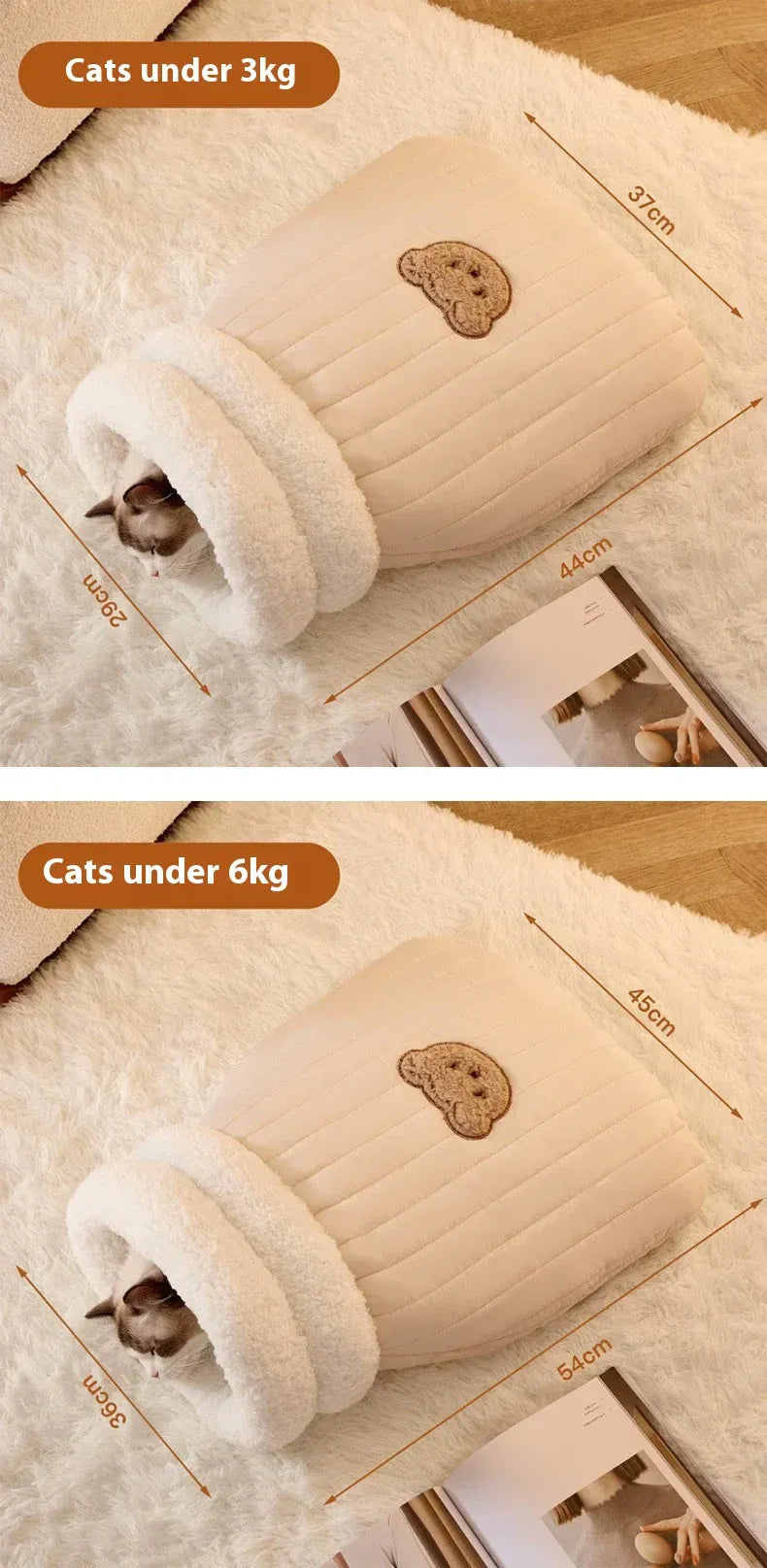 Cozy cat tunnel bed providing comfort and entertainment