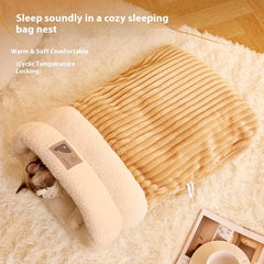 Cat tunnel bed combining play area and cozy sleeping space