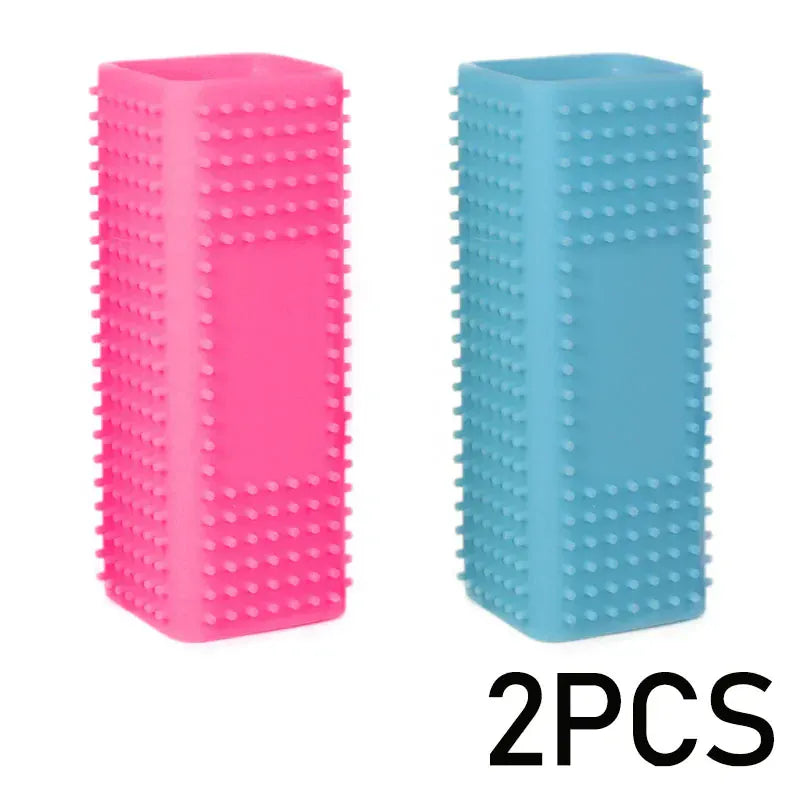Silicone Pet Hair Brush – Hollow Rubber Cleaning Brush for Dogs, Cats & Car Upholstery