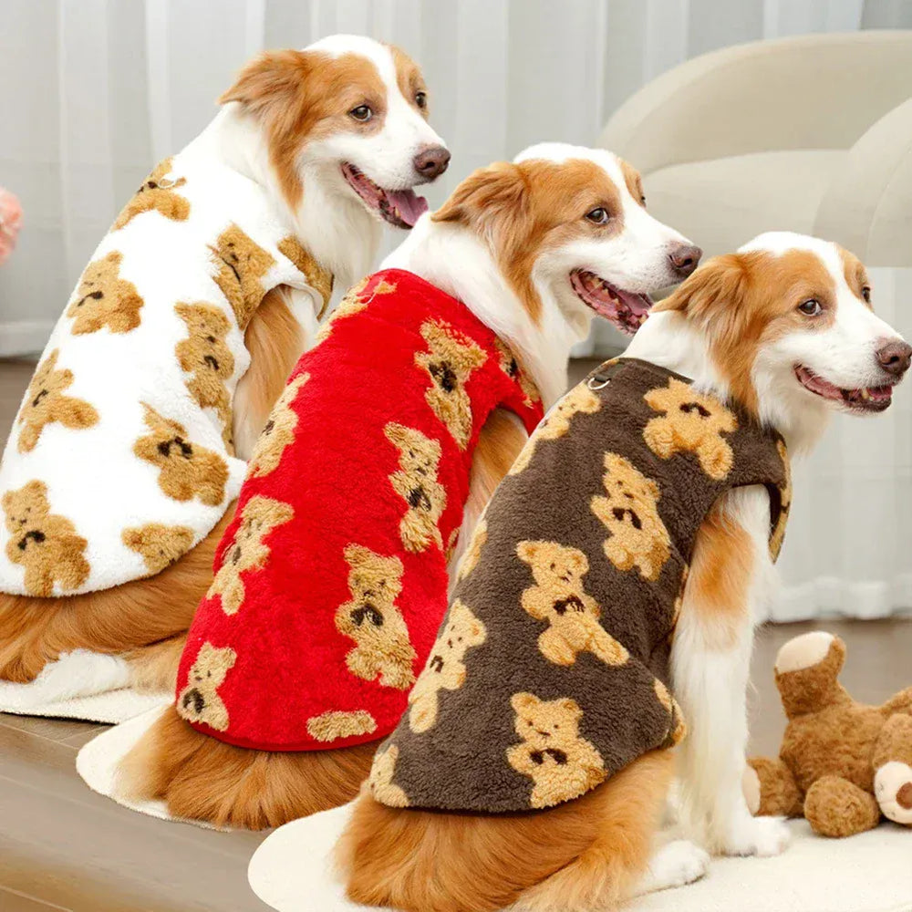 Soft Flannel Dog Pajamas Winter Warm Vest | Cozy Clothes for Small, Medium & Large Dogs (2.5–35kg)