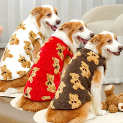 Soft Flannel Dog Pajamas Winter Warm Vest | Cozy Clothes for Small, Medium & Large Dogs (2.5–35kg)