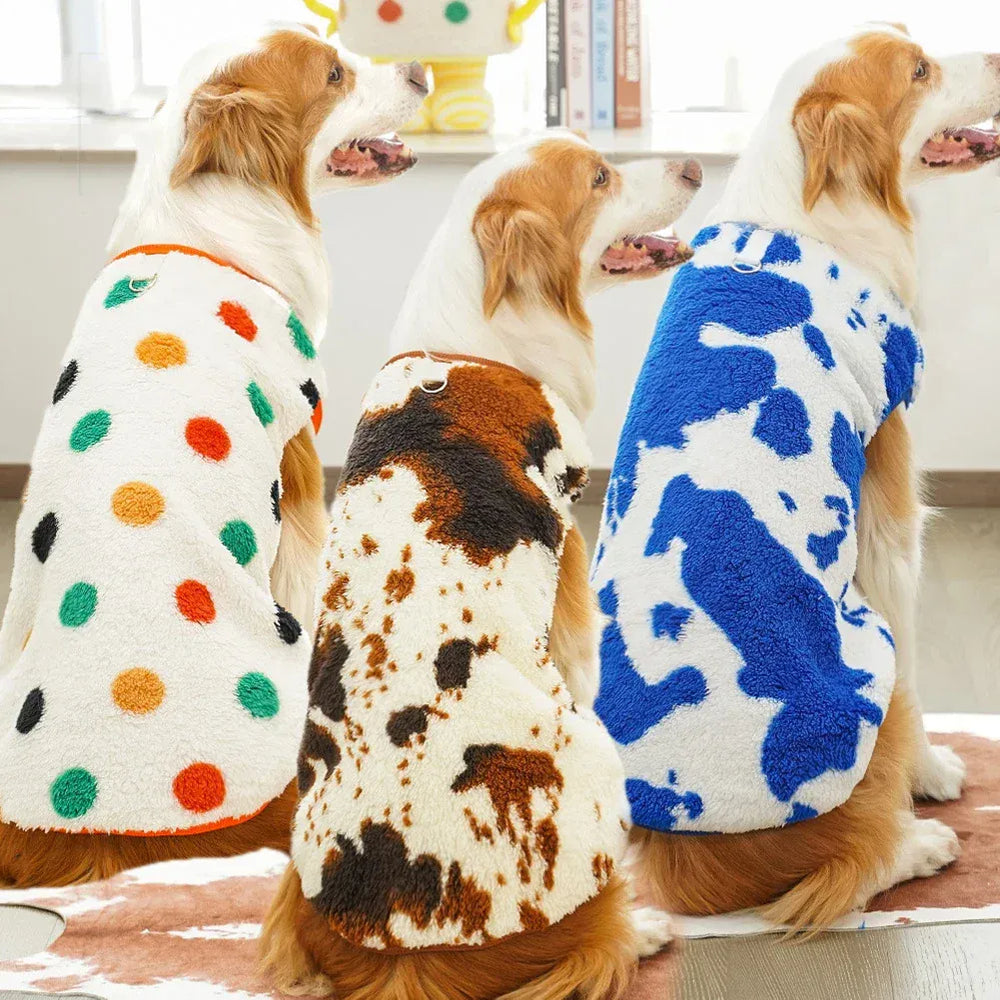 Soft Flannel Dog Pajamas Winter Warm Vest | Cozy Clothes for Small, Medium & Large Dogs (2.5–35kg)