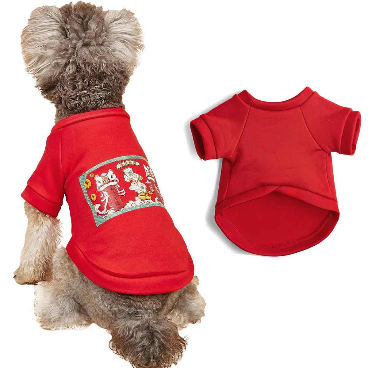 Solid Color Pet Hoodie - Two-Legged Winter Sweatshirt for Cats & Puppies