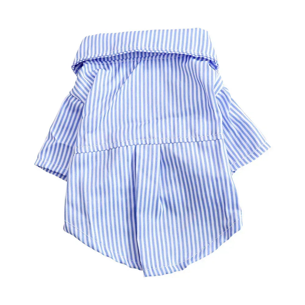 Striped Bow Tie Pet Shirt – Lightweight Summer Dog & Cat Clothing for Chihuahuas & Small Breeds