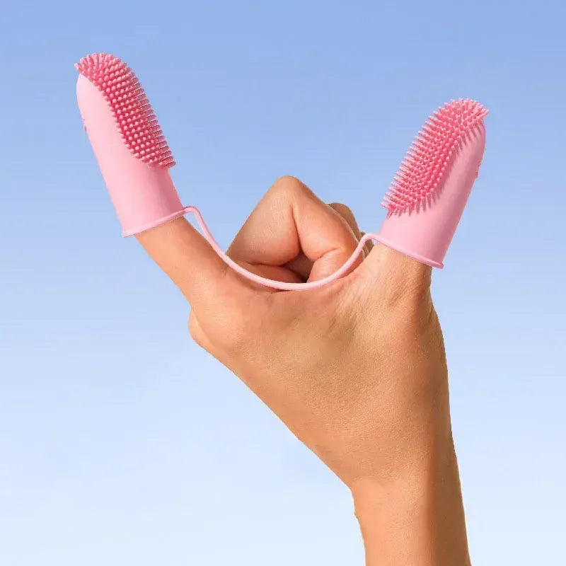 Super Soft Pet Finger Toothbrush | Dog & Cat Teeth Cleaning | Nontoxic Silicone Dental Care Tool