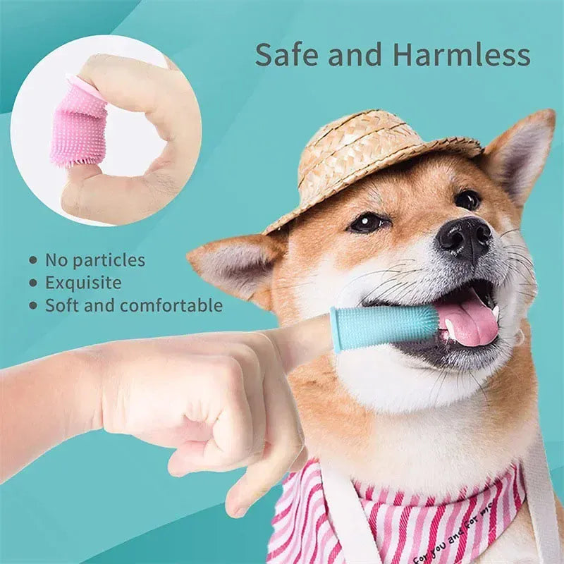 Super Soft Pet Finger Toothbrush | Dog & Cat Teeth Cleaning | Nontoxic Silicone Dental Care Tool