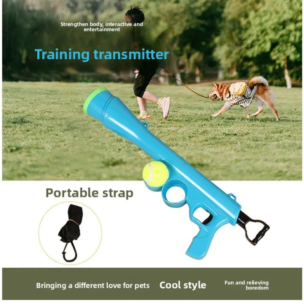Tennis Ball Launcher for Dogs – Long Distance Throwing Toy for Outdoor Training & Exercise
