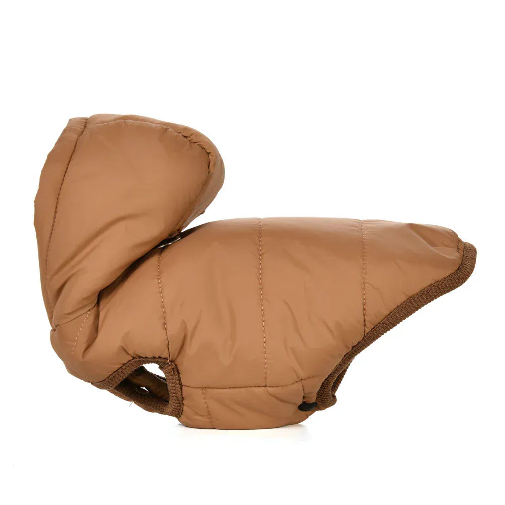 Thick Fleece Dog Parka - Winter Hoodie Coat with D-Ring for Small Breeds