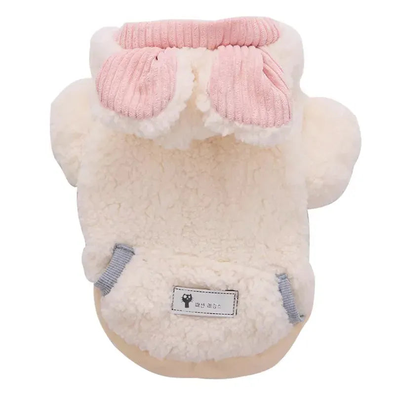Warm fleece-lined dog jacket for chilly outdoor conditions
