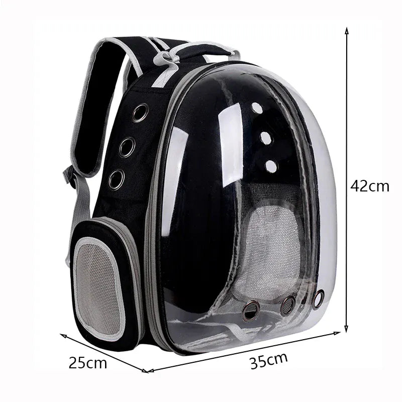 Transparent Cat Carrier Backpack – Bubble Window Pet Travel Bag for Small Dogs & Cats