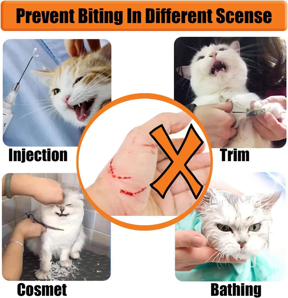 Transparent Cat Muzzle - Breathable Anti-Bite Mask for Safe Grooming & Handling