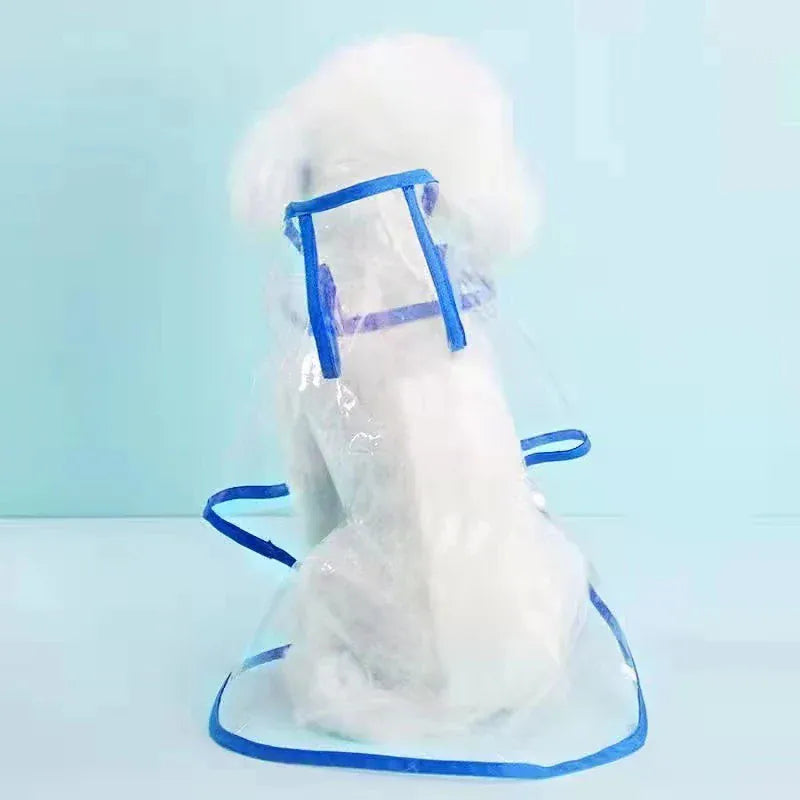 Transparent Dog Raincoat – Waterproof Hooded Rainwear for Small Dogs | Soft PVC Puppy Rain Poncho | Lightweight Pet Jacket