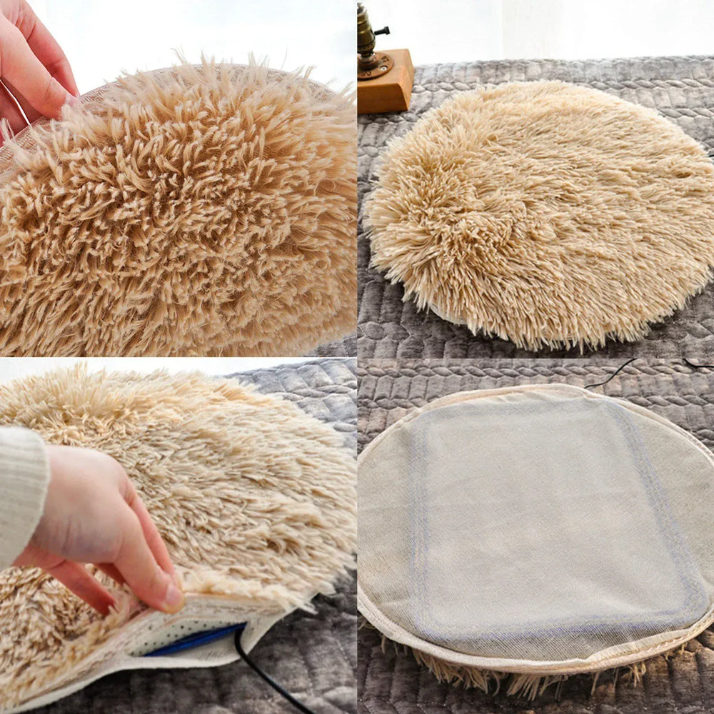 USB Electric Pet Heating Pad - Constant Temperature 28°C Winter Warm Bed for Cats & Small Dogs, Portable Plush Heating Mat