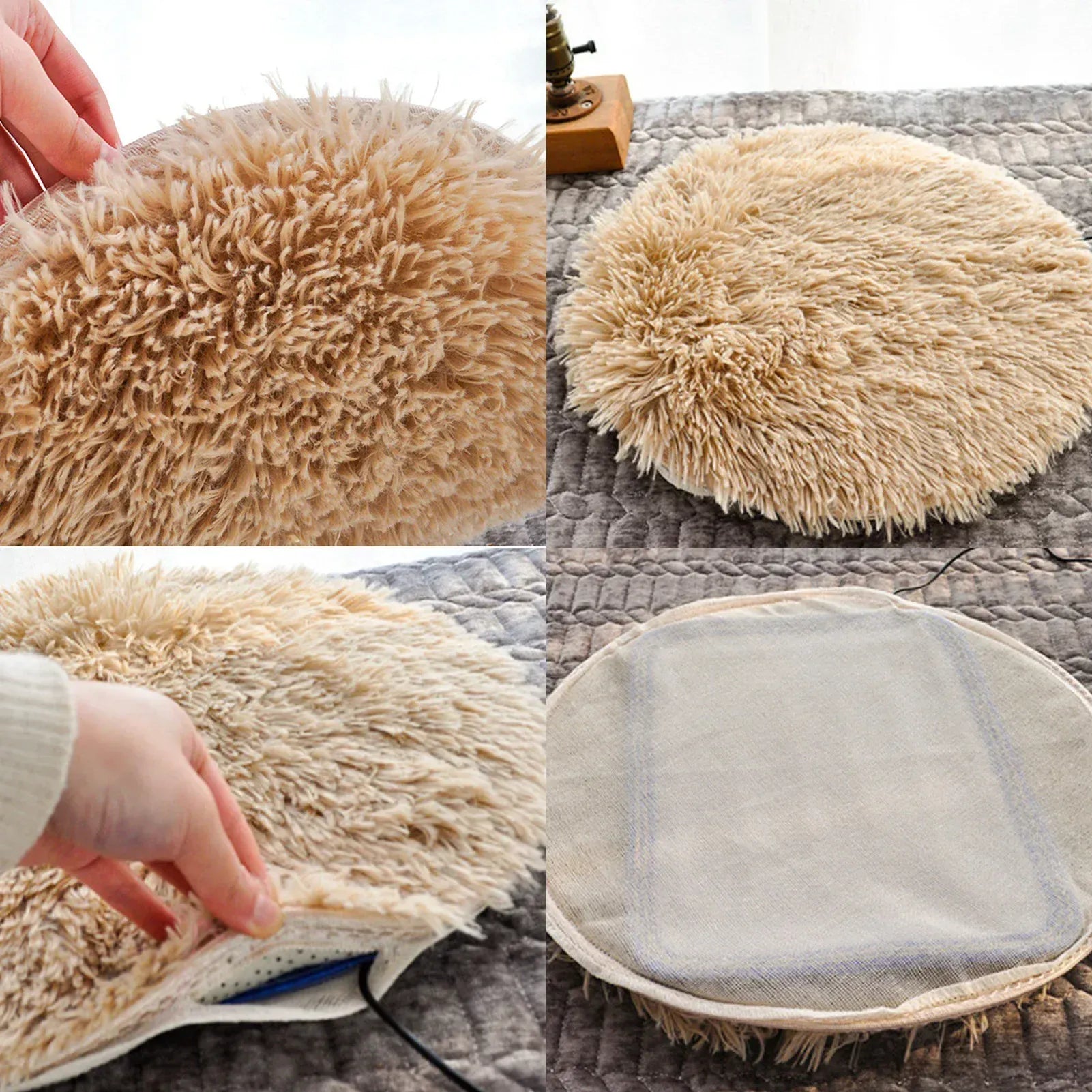 USB Electric Pet Heating Pad - Constant Temperature 28°C Winter Warm Bed for Cats & Small Dogs, Portable Plush Heating Mat