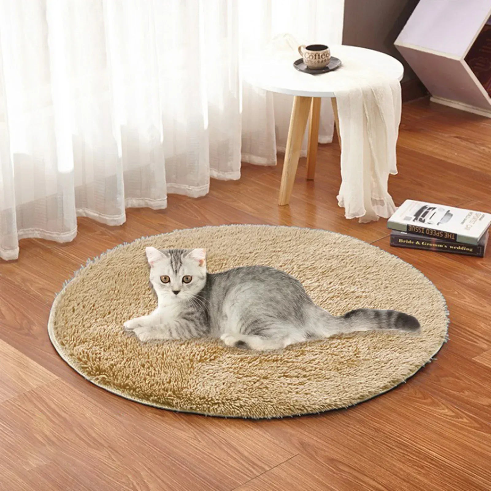 USB Electric Pet Heating Pad - Constant Temperature 28°C Winter Warm Bed for Cats & Small Dogs, Portable Plush Heating Mat