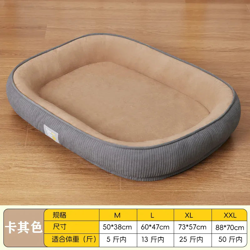 Washable Dog Kennel - Four Season Disassemblable Pet Bed with Mat